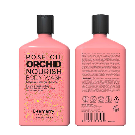 BEAMARRY Rose Oil Orchid Nourish Body Wash [380ml]