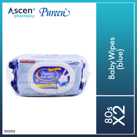 PUREEN Baby Wipes (Blue) [2x80s]
