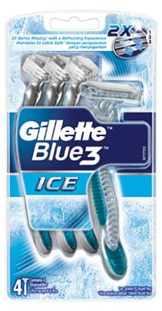 GILLETTE Blue III Ice/Sensitive Razor [2s/4s]
