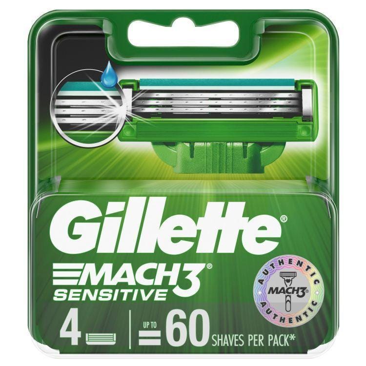 GILLETTE Mach 3 Turbo Sensitve Cartridges [2s/4s/8s]
