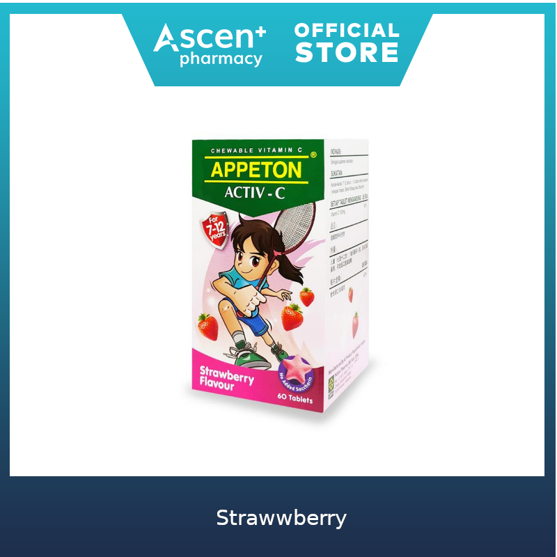 APPETON Activ-C 100 毫克 7-12 年 [60 秒] 草莓味