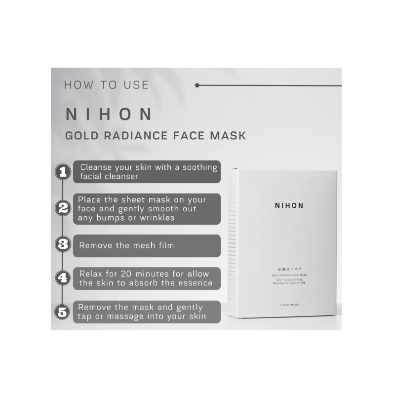 NIHON Gold Radiance Face Mask [3pcs]