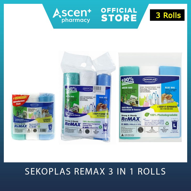 SEKOPLAS Remax 3 in 1 Rolls [3 Rolls]