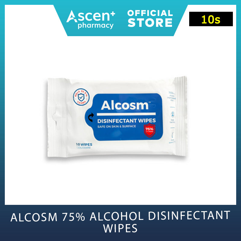 ALCOSM 75% Alcohol Disinfectant Wipes [10s]