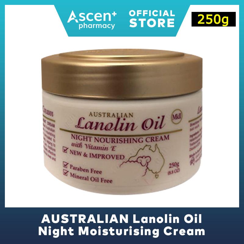 AUSTRALIAN Lanolin Oil Night Moisturising Cream [250g]