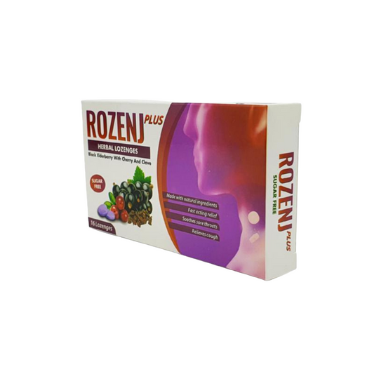 Rozenj Plus 黑接骨木浆果含樱桃和丁香香草滴剂 16 粒