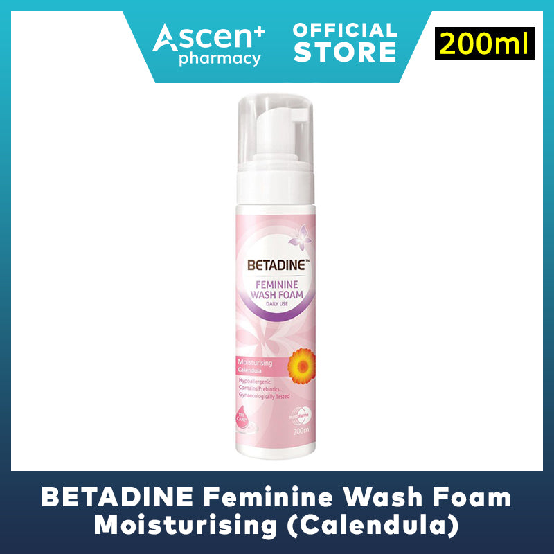 BETADINE Feminine Wash Foam Moisturizing (Calendula) [200ml]