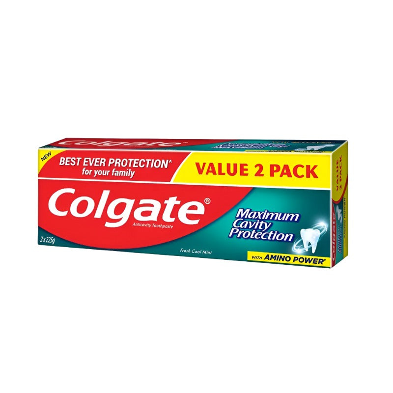 COLGATE Maximum Cavity Protection Fresh Cool Mint Toothpaste [2x225g]