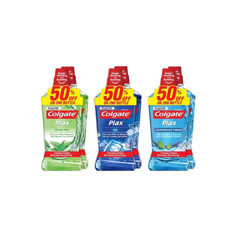 COLGATE PLAX Mouth wash [750ML x 2 Twin Pack]