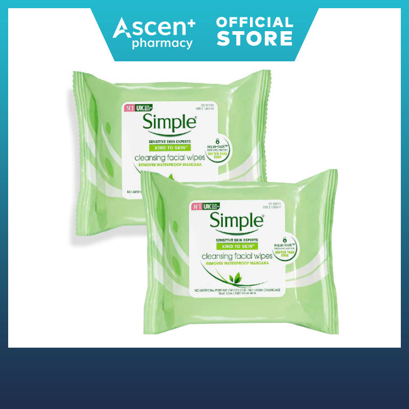 SIMPLE Cleansing Facial Wipes [2x25s]