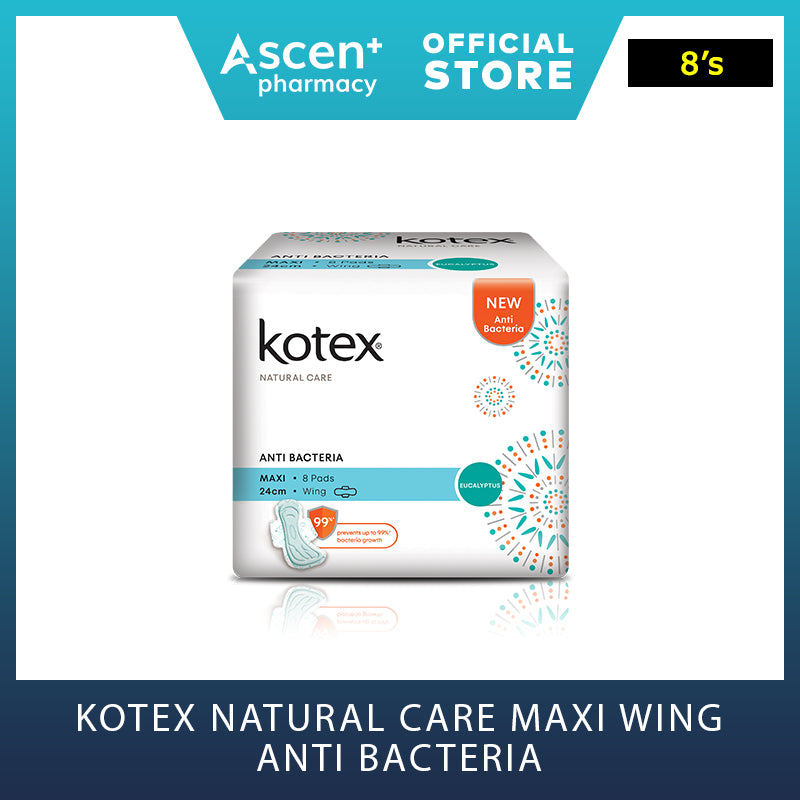 KOTEX Natural Care Anti Bacteria Maxi Wing [8s]
