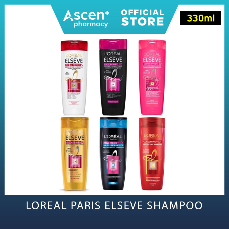 LOREAL Paris Elseve Shampoo [330ml] Antidandruff + Hair Fall