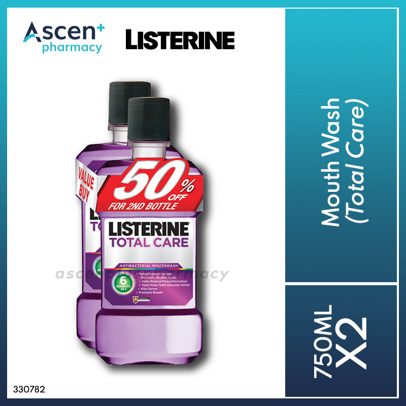 LISTERINE Mouth Wash [2x750ml] Total Care (LIMIT 2 SETS PER CUSTOMER)