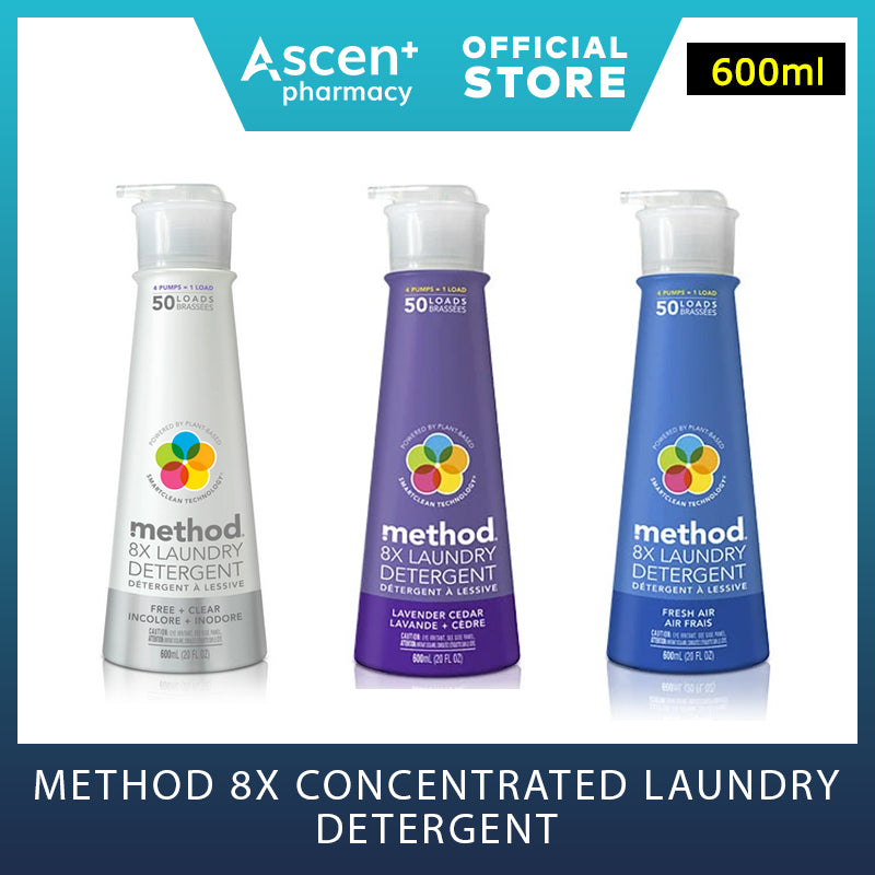 METHOD 8X Concentrated Laundry Detergent [600ml] Free + Clear