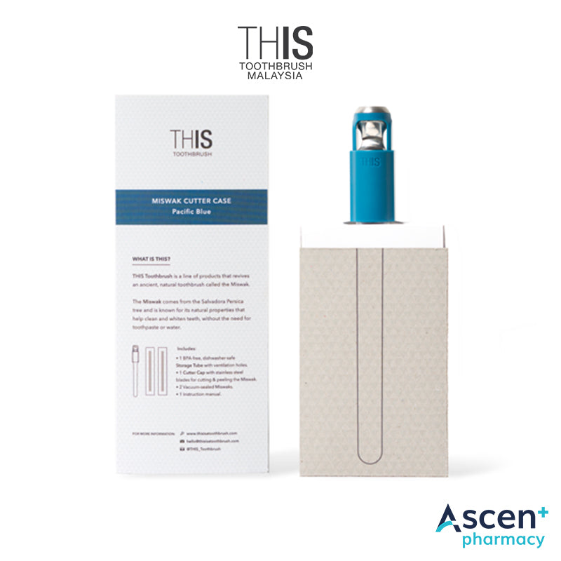 THIS Toothbrush Miswak Cutter Case [Starter Kit] - Blue