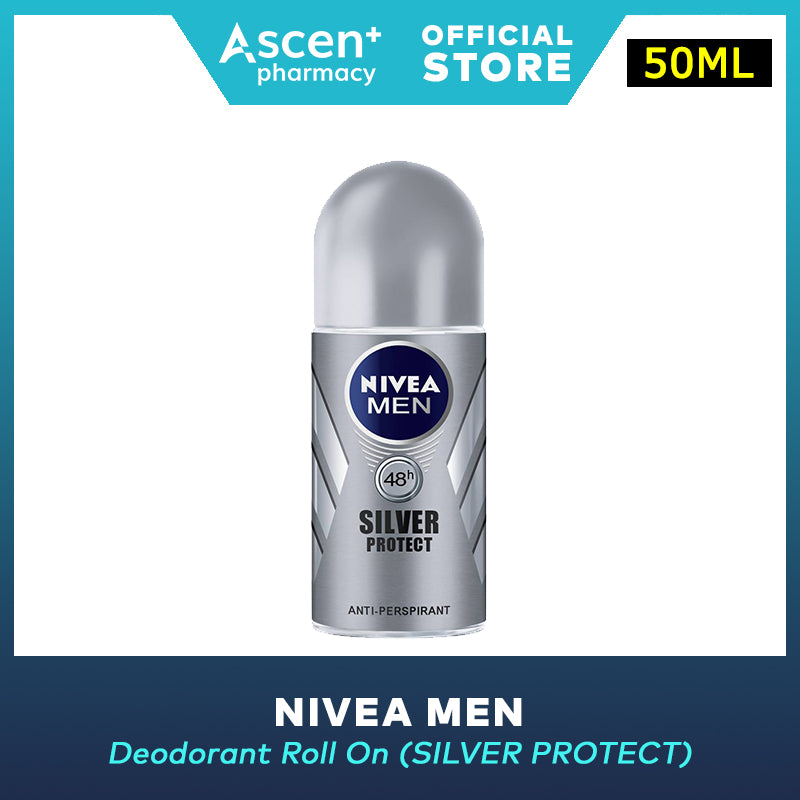 NIVEA Deodorant Roll On (Men) [50ml] Silver Protect