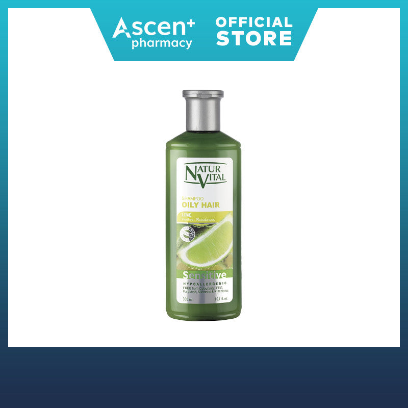 NATURVITAL Sensitive Shampoo for Oily Hair [300ml] Lime