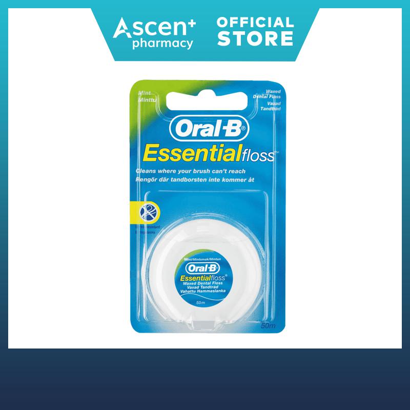 Oral B Essential Mint Wax Dental Floss 50m