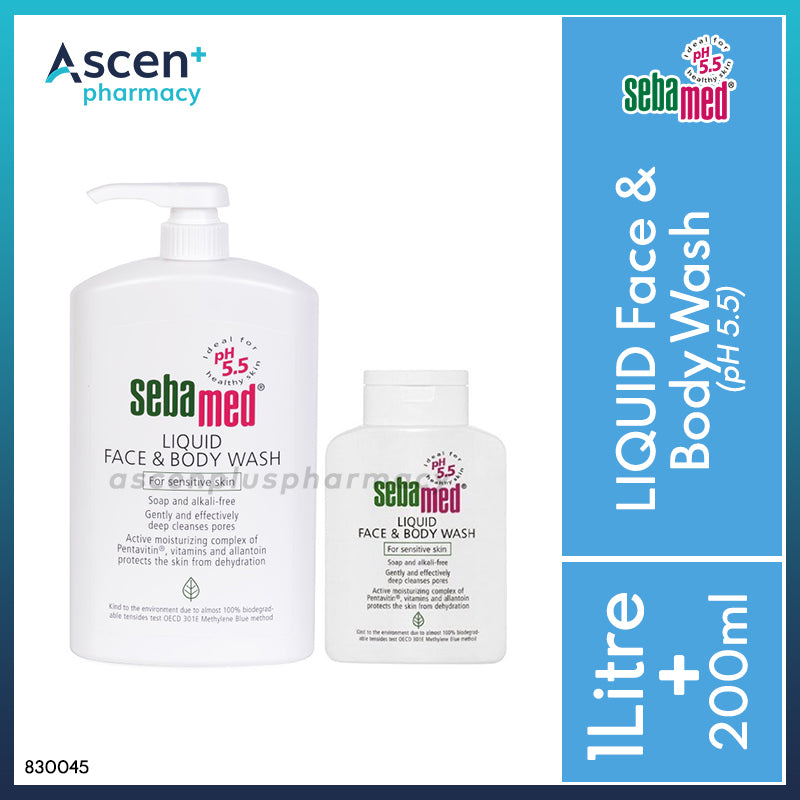 SEBAMED Liquid Face & Body Wash [1L FOC 200ml]