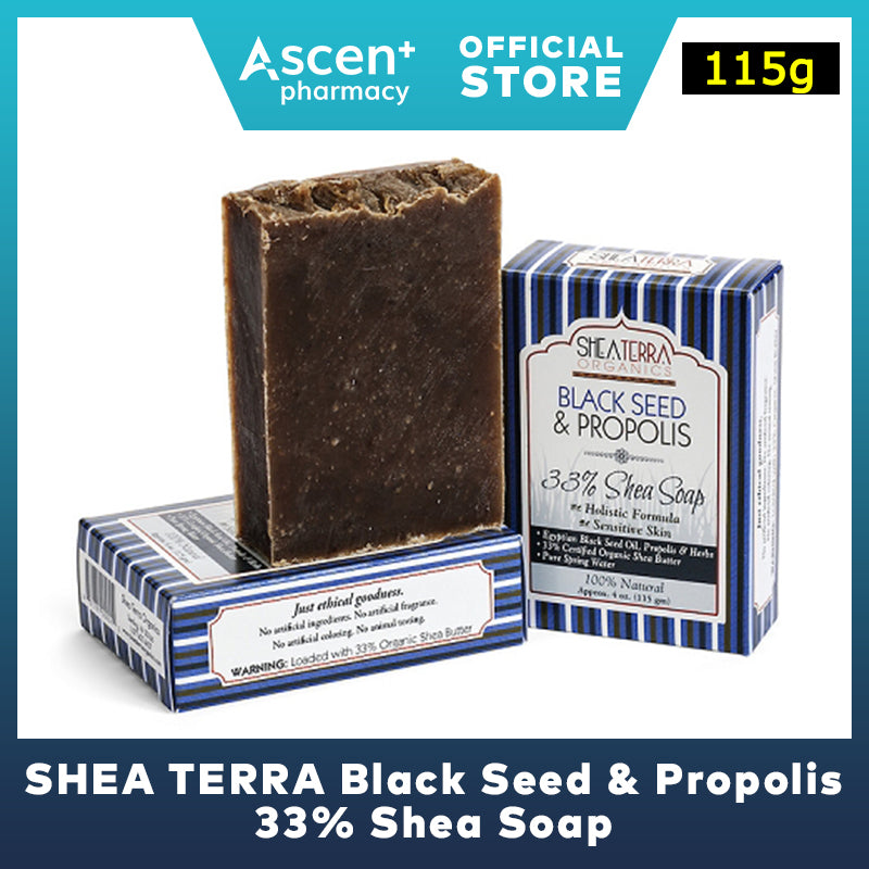 SHEA TERRA Black Seed & Propolis 33% Shea Soap [115g]