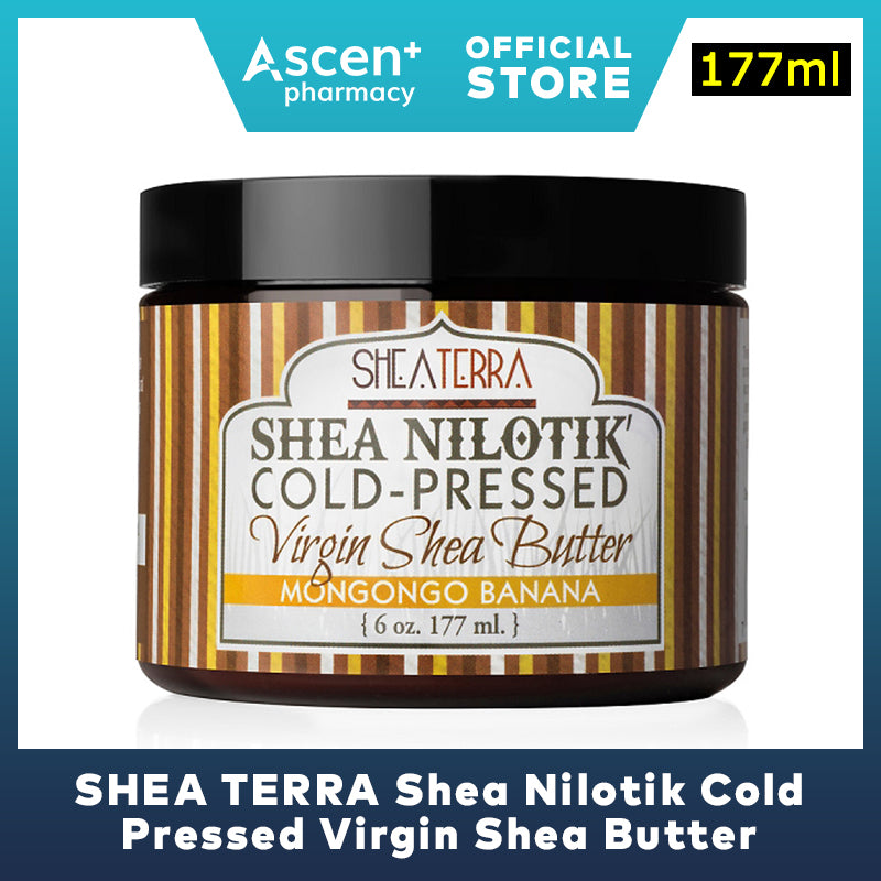 SHEA TERRA Shea Nilotik Cold Pressed Virgin Shea Butter [177ml]
