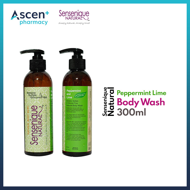 SENSENIQUE NATURAL Peppermint Lime Body Wash [300ml]
