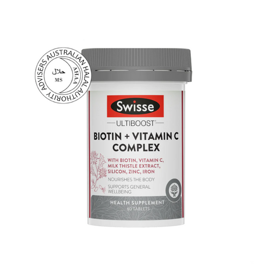 SWISSE Ultiboost 生物素 + 维生素 C 复合物 [60 粒]