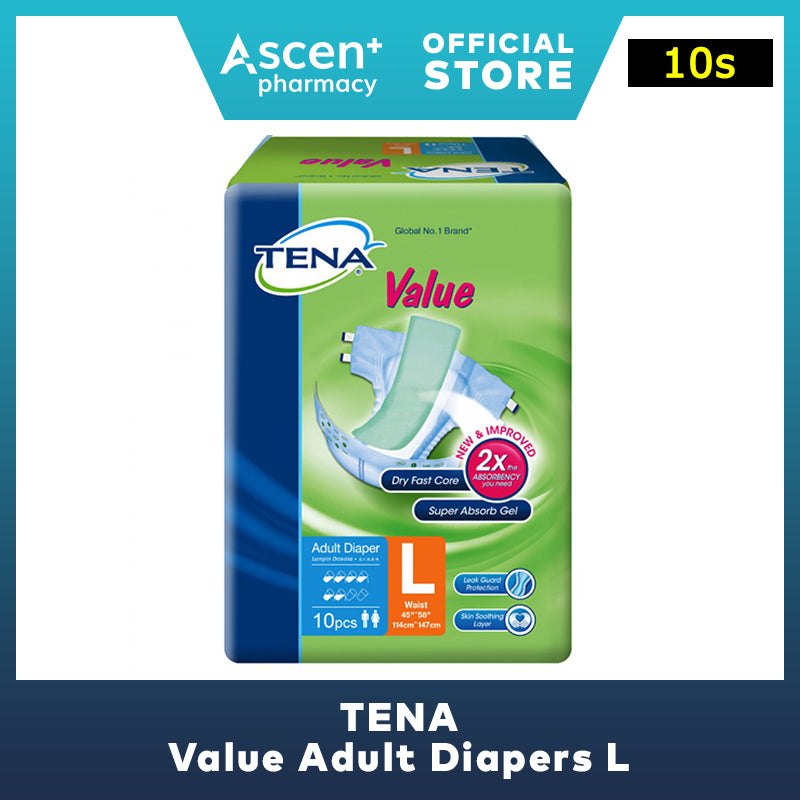 TENA Value Adult Diapers L [10s]