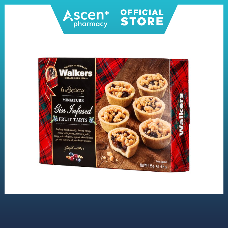 WALKERS Gin Infused Fruit Tarts [135g] (Contains Alcohol)
