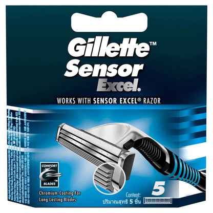 GILLETTE Sensor Excel Razor [1s] and Cartridges [5s]