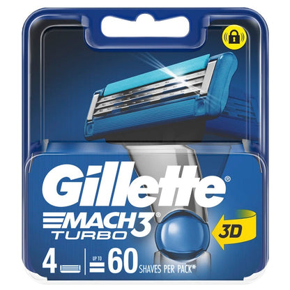 GILLETTE Mach 3 Turbo 3D Razor [1s+2 cart]/ Cart [4s]