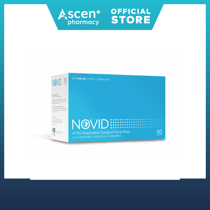 NOVID Disposable Surgical Face Mask Type 2R 4 Ply [50s]